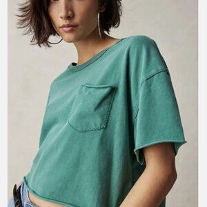 Free People We The Free Green Fade Into You Cropped Tee